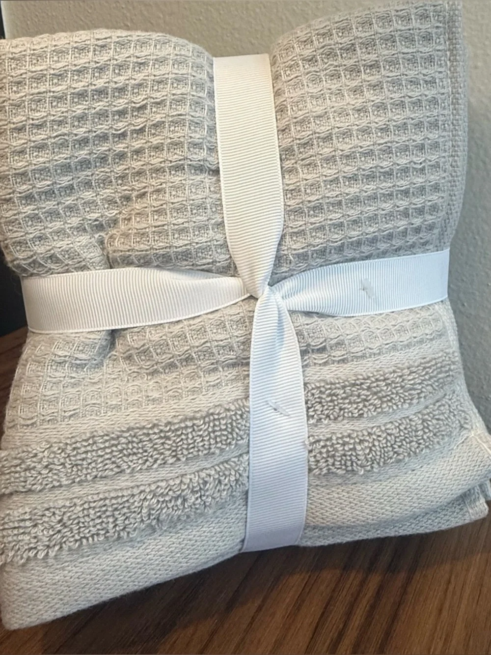 Hotel Buffour 5-Pack Waffle Wash Towels - Light Gray